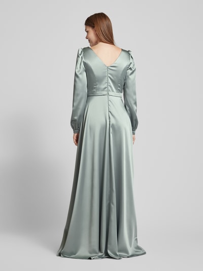 TROYDEN COLLECTION Abendkleid mit V-Ausschnitt Mint 5