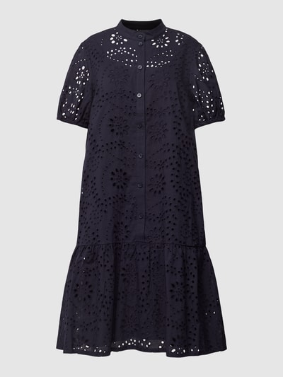 ROBE LÉGÈRE Blusenkleid aus Baumwolle mit Lochstickerei Marine 2