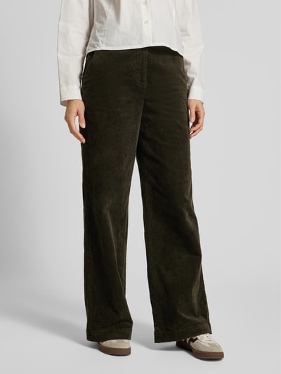 MSCH Copenhagen Wide leg corduroy broek met steekzakken, model 'Geggo' Kaki - 4