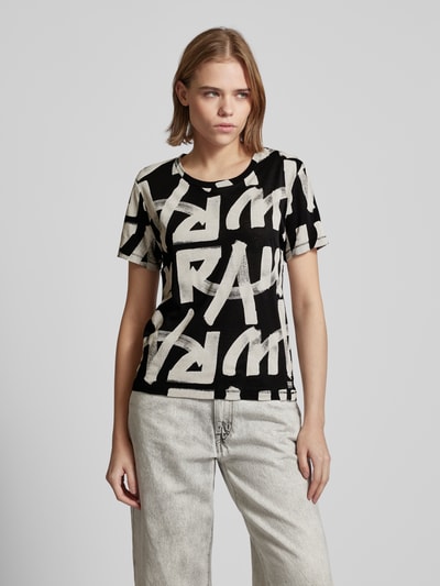 G-Star Raw T-shirt met labelprint, model 'Calligraphy' Zwart - 4