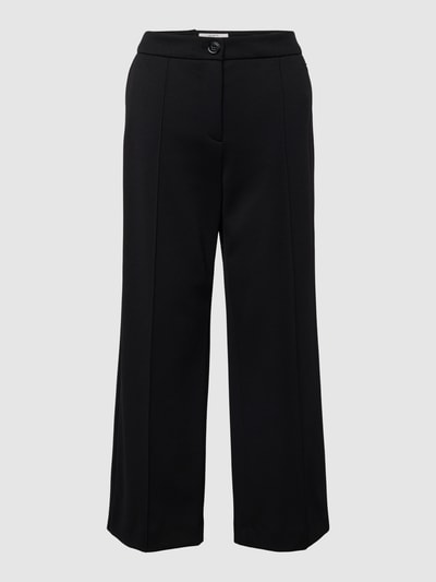 Marc Cain Cropped Hose mit Strukturmuster Modell 'WELLINGTON' Black 2