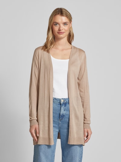 FREE/QUENT Cardigan mit offener Vorderseite Modell 'Elina' Taupe 4