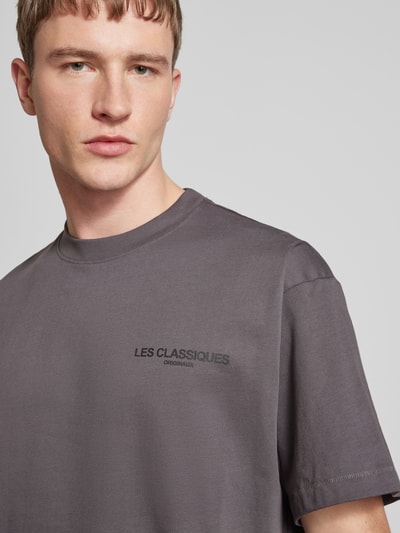 Only & Sons T-shirt met labelprint Donkergrijs - 3