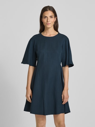 Marc O'Polo Flared Minikleid aus Lyocell-Leinen-Mix Marine 4