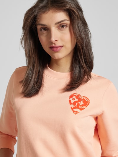 Scotch & Soda Sweatshirt mit Motiv- und Label-Print Apricot 3