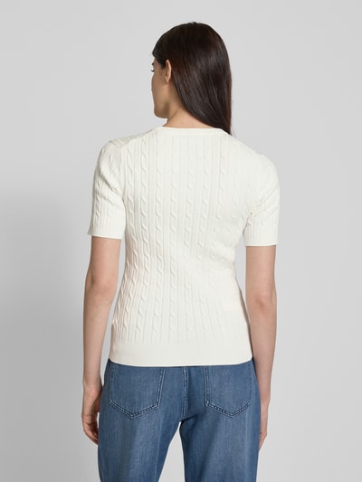 Gant T-shirt in tricotlook Offwhite - 5