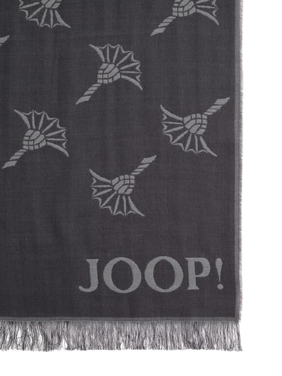 JOOP! Collection Sjaal met logomotief, model 'Feris' Antraciet - 2