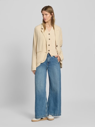 Pepe Jeans Kamizelka lniana o kroju regular fit z mieszanki wiskozy i lyocellu model ‘STELLA’ Złamany biały 1