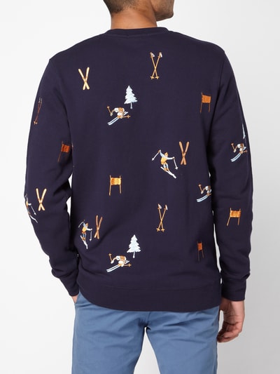 Scotch & Soda Sweatshirt mit Ski-Stickereien Marine 4