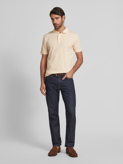 BOSS Regular Fit Poloshirt mit Label-Print Modell 'Parlay' Orange 1