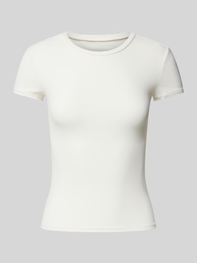 Review T-shirt met geribde ronde hals Offwhite - 2