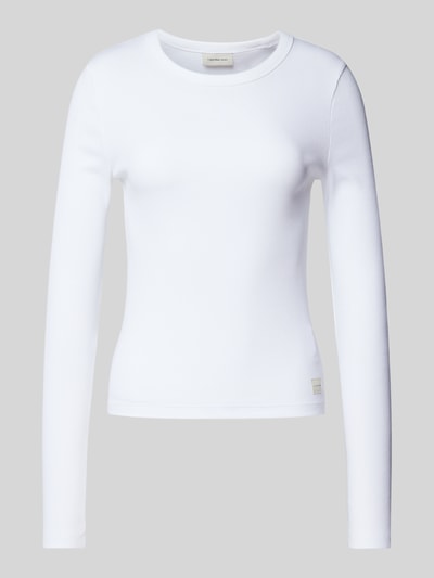 Calvin Klein Jeans Longsleeve mit Rippenstruktur Weiss 2