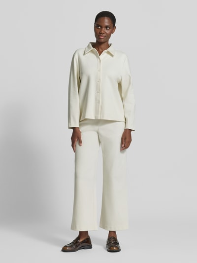 Christian Berg Woman Regular Fit Cordhemd mit Knopfleiste Offwhite 1