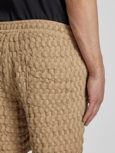 Only & Sons Regular Fit Sweatshorts mit Strukturmuster Modell 'TEL BRADDOCK' Beige 3