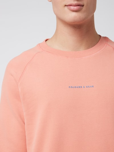 Colours & Sons Sweatshirt aus Baumwolle mit Brust-Logo Apricot 3