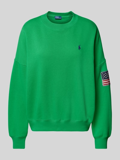 Polo Ralph Lauren Oversized Sweatshirt mit gerippten Abschlüssen Gruen 1