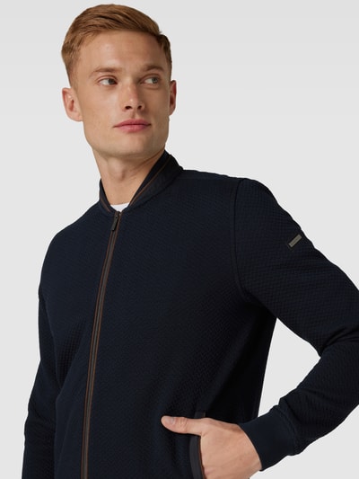 bugatti Sweatjacke mit Strukturmuster Marine 3