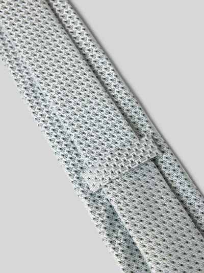 Produktfoto, Seidenkrawatte im Allover-Look (7,5 cm) von OLYMP, Reine Seide, klassische Form, Label-Detail, Breite 8 cm, fein strukturiertes Muster in dezenten Blautönen