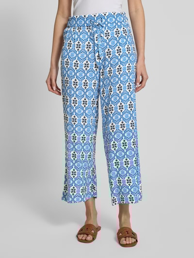 Christian Berg Woman Straight leg culotte met tunnelkoord Koningsblauw - 4