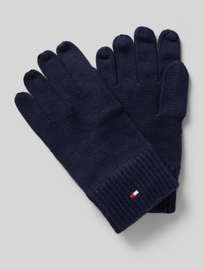 Tommy Hilfiger Handschoenen van een mix van katoen en kasjmier Marineblauw - 1