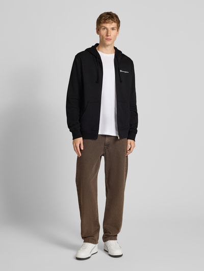 CHAMPION Sweatjacke mit Label-Stitching Black 1