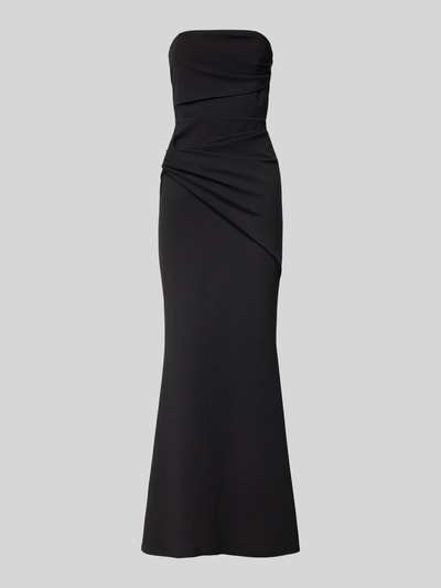 SISTAGLAM Abendkleid mit Raffungen Modell 'Selene' Black 2