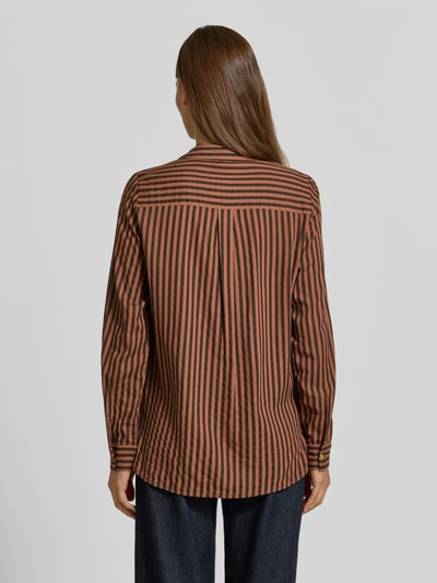 VERO MODA Regular fit blouse met lange mouwen van pure viscose model 'BUMPY' Middenbruin - 5