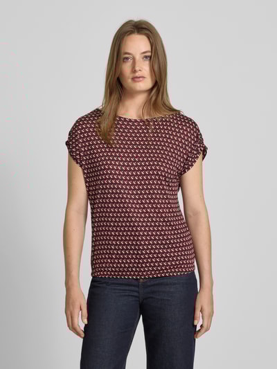 OPUS T-Shirt aus Viskose mit Kappärmeln Modell 'Sekadi minimal' Bordeaux 4