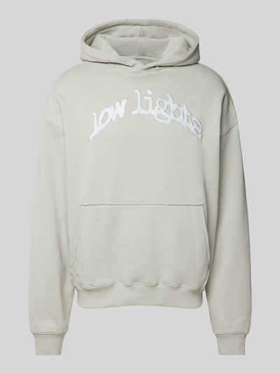 Low Lights Studios Hoodie mit Label-Stitching Hellgrau 1