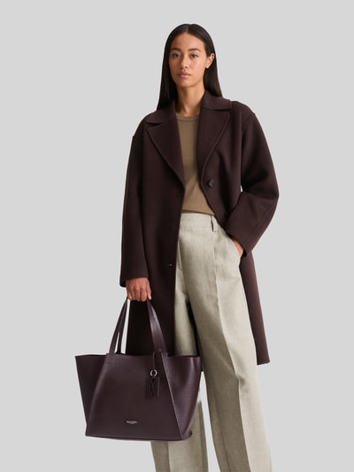 Marc O'Polo Torba shopper ze skóry bydlęcej nappa z przywieszką z logo Średniobrązowy 1