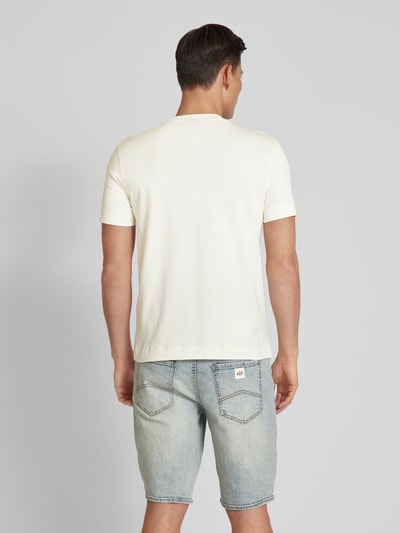 Emporio Armani T-Shirt mit Label-Stitching Offwhite 5