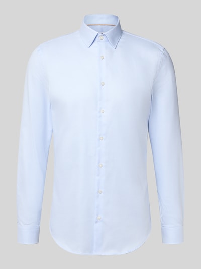 Jake*s Slim Fit Businesshemd aus Baumwolle mit Kentkragen Bleu 2