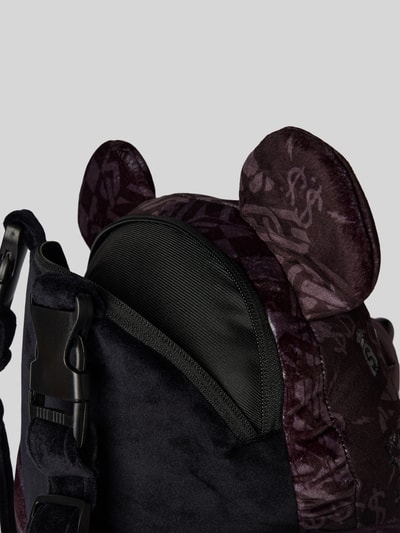Sprayground Rucksack mit Label-Badge Modell 'Teddy Bear' Metallic Black 5
