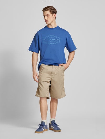 No Bystanders T-shirt met labelstitching, model 'BERRY' Blauw - 1