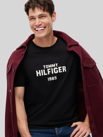 Tommy Hilfiger Regular Fit T-Shirt aus reiner Baumwolle Black 3
