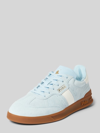 Polo Ralph Lauren Sneakers van echt leer, model 'Aera' Lichtblauw - 1