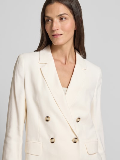 Oui Blazer aus Viskose-Mix mit Pattentaschen und Reverskragen Offwhite 3