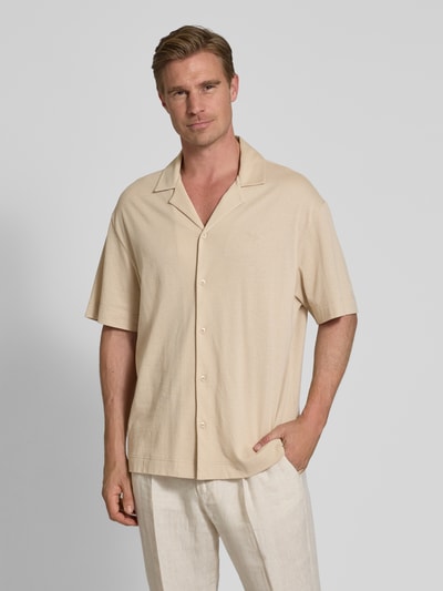 Emporio Armani Freizeithemd mit Label-Stitching Taupe 4