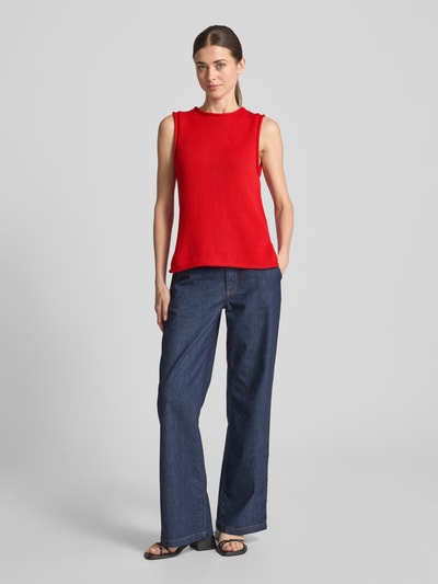 MOS MOSH Top z dzianiny z okrągłym dekoltem model ‘AUBIN’ Czerwony 1