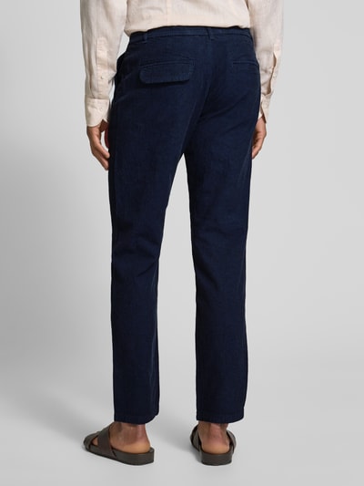 Lindbergh Tapered Fit Leinenhose mit elastischem Bund Blau 5