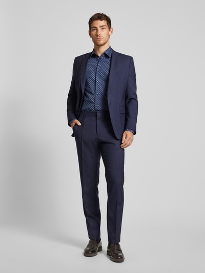 BOSS Koszula biznesowa o kroju slim fit z kołnierzykiem typu kent model ‘Hank’ Granatowy 1