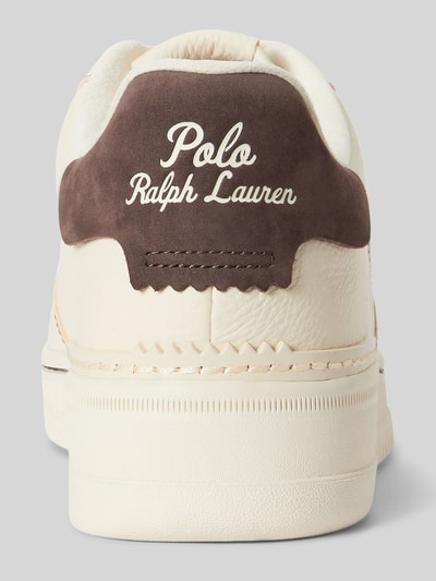 Polo Ralph Lauren Sneaker Low aus Rindsnappa Ecru 4
