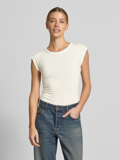 VERO MODA Slim Fit T-Shirt aus Lyocell-Mix Modell 'AVASARAH' Weiss 4