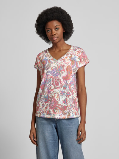 Christian Berg Woman T-Shirt mit Paisley-Muster Offwhite 4