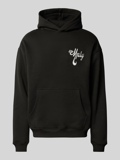 Multiply Apparel Hoodie met logoprint, model 'Basic Hoody Small Logo' Zwart - 2