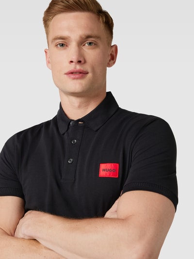 HUGO Poloshirt mit Label-Patch Modell 'Dereso' Black 3