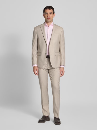 HECHTER PARIS Slim fit pak met reverskraag Beige - 1