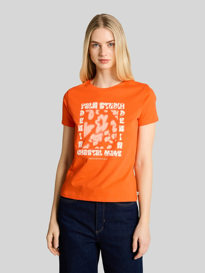 Tom Tailor Denim regular fit T-shirt van puur katoen Oranje - 4