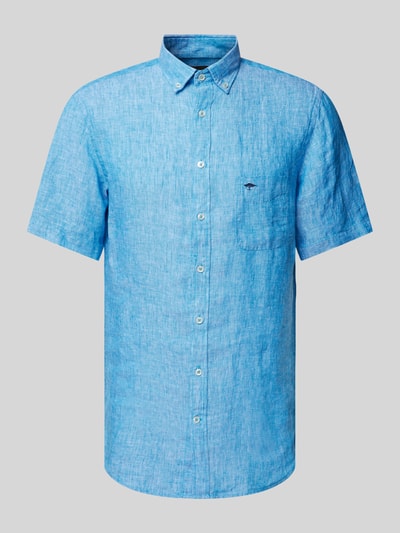 Fynch-Hatton Freizeithemd aus Leinen mit Button-Down-Kragen Modell 'Summer' Royal 2