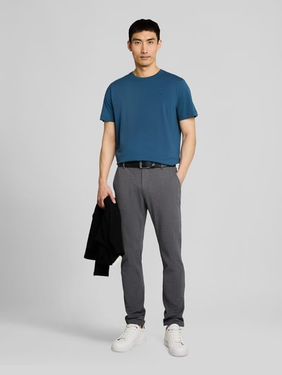 Tom Tailor męski t-shirt o kroju regular fit z czystej bawełny Petrol 1